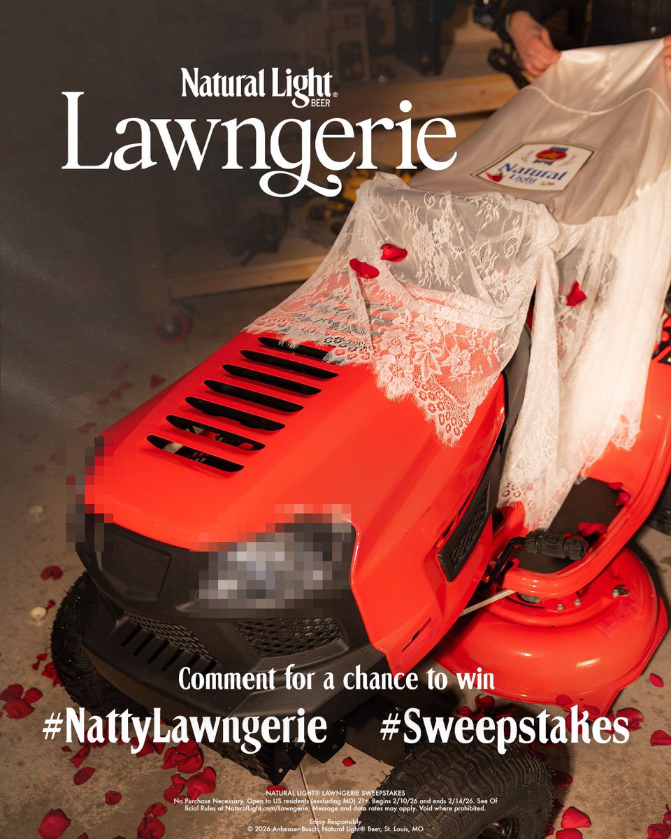 🫣🥵😈

Go ahead. Sneak a peek. Comment #NattyLawngerie #Sweepstakes and you could win Natural Light Lawngerie and a NEW RIDING MOWER!
