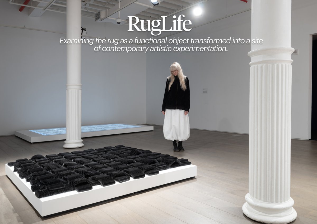 PrattInstitute's tweet photo. Introducing Pratt Manhattan's latest exhibition: RugLife.

Featuring the work of 14 contemporary artists who use the rug as a medium to engage in cultural questions including religion, technology, social justice, housing, and the environment—reinterpreted and made new. 

Open now until May 23 at the Pratt Manhattan Gallery. Full details here: https://t.co/opC8fyEKsA
