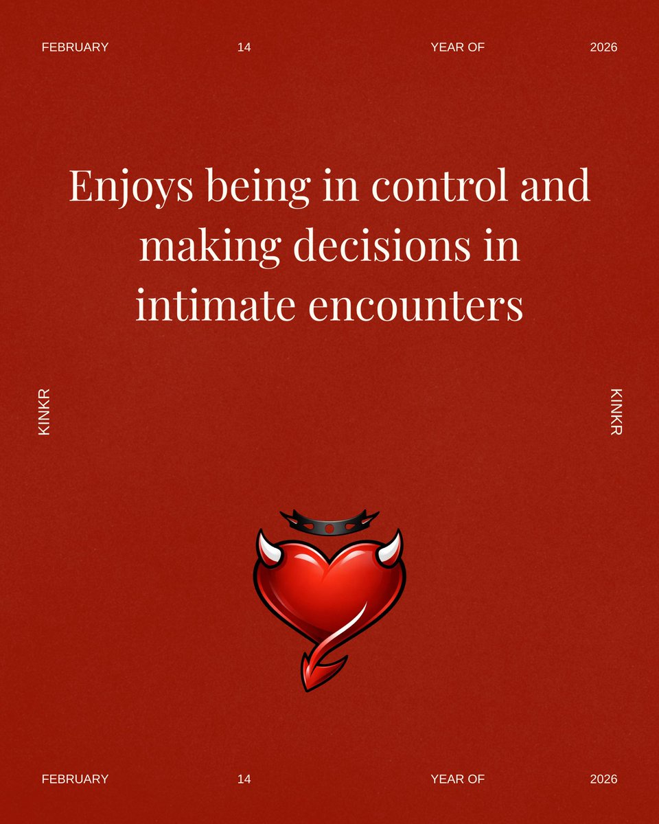KINKRLive's tweet photo. Are you Dominant? Let’s find out ❤️‍🔥

2.14.26 #KINKR

#Lifestyleapp
#kinkeducation 
#kinkcommunity https://t.co/L6C1DBeLyk