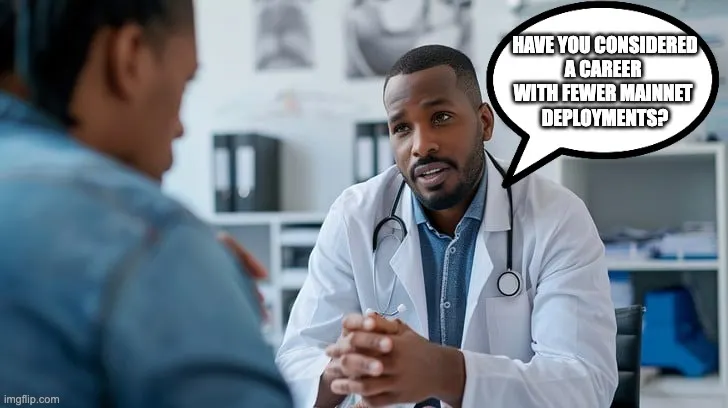 “Deploying to mainnet now.”
Heart rate immediately enters Layer 2 scaling mode. 🚀

#Web3Builders #DevHumor