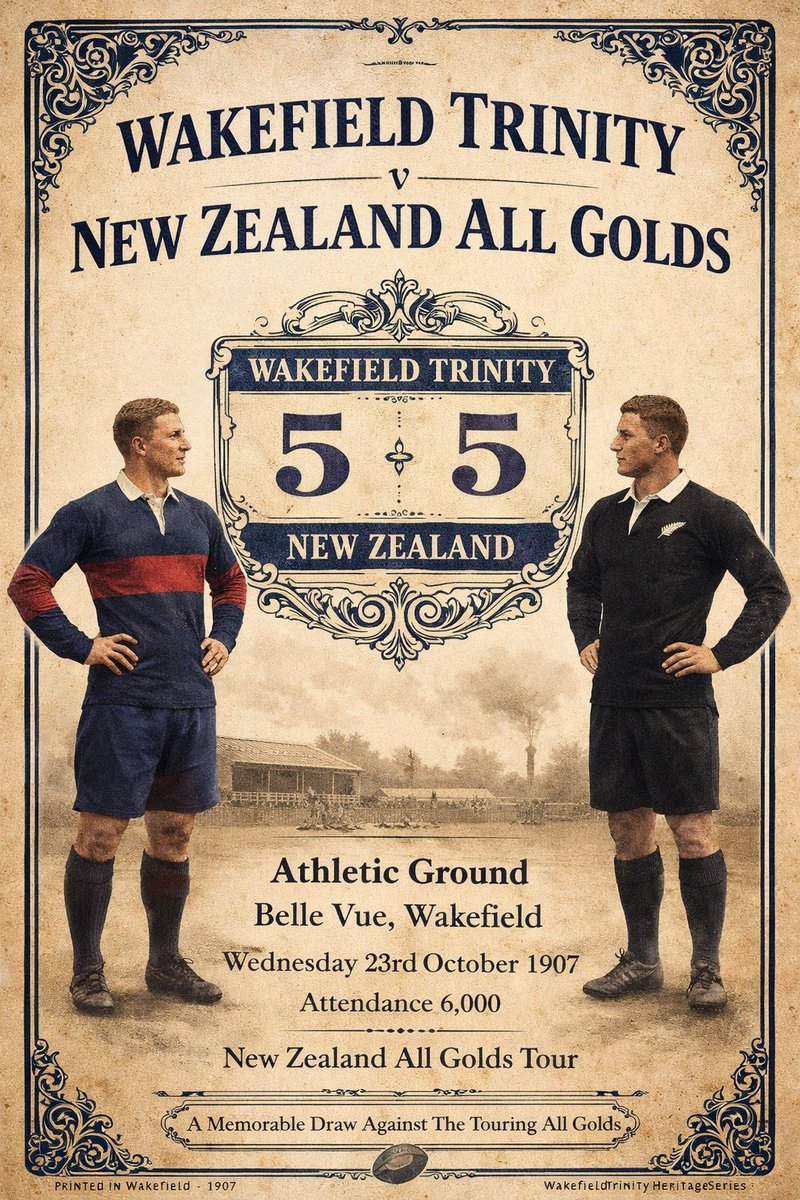 Memorable match …
Trinity v NZ in 1907 … with AI assistance … ⚜️🔴⚪️🔵⚜️