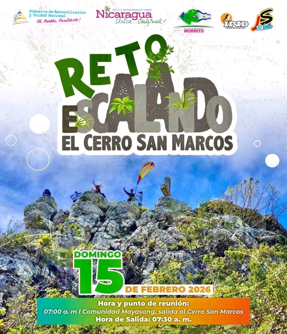 InturRioSanJuan's tweet photo. Ya estas listo para el Reto Escalando El Cerro San Marcos 🥾🧢🌿

Todavía hay cupos limitado acércate a la oficina de Intur o la Alcaldia de Morrito.

📲 87592417

#Intur
#RíoSanJuan 
#NicaraguaFascinanteIrresistible . https://t.co/HBsTdH6Sbs