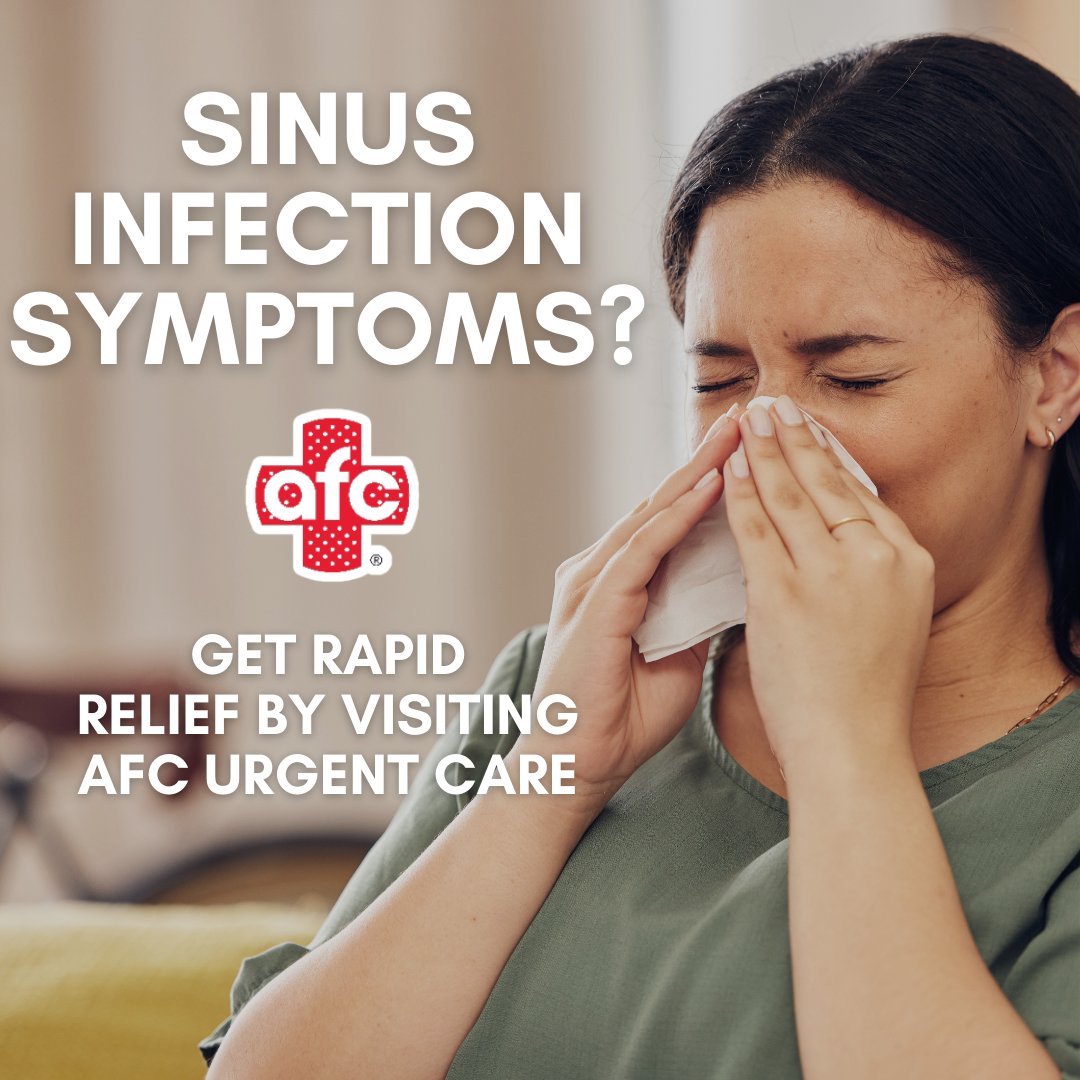 DoctorsExpress2's tweet photo. Not sure if it’s a sinus infection or a cold? Facial pressure, headaches, and congestion are signs you could be suffering from a sinus infection. Get same-day symptom diagnosis and treatment by walking into AFC Urgent Care! #AFCUrgentCare #UrgentCare #sinusinfections https://t.co/IxXeBKC3YZ