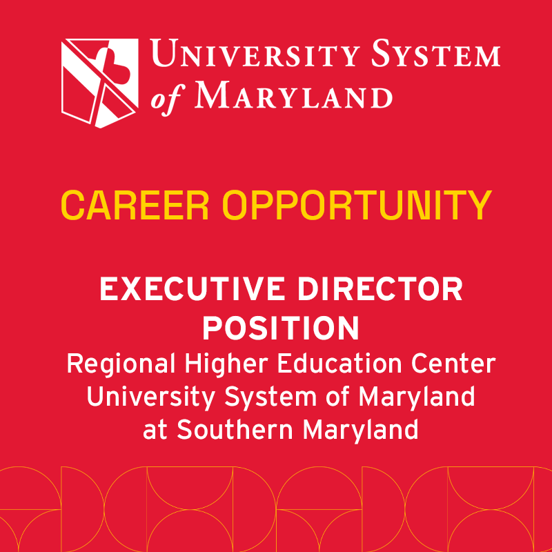 CAREER OPPORTUNITY: Executive Director
University System of Maryland at Southern Maryland.
USM seeks a visionary, collaborative leader to advance education, research, and community impact in Southern Maryland. Lead. Partner. Serve.
imsearch.com/open-searches/…