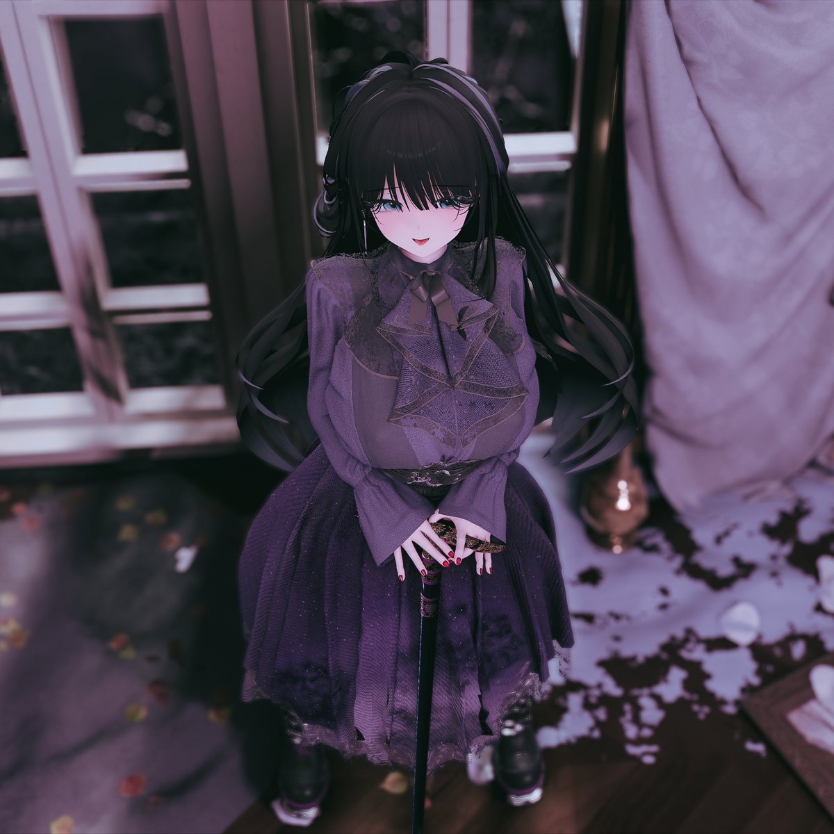 KunyangSSE's tweet photo. 新作衣装「Dragoth」を公開しました！🥀
ゴスロリをコンセプトにした衣装です。
​PBRテクスチャで作られているので、Community Shaders を使って見ていただけると嬉しいです！

https://t.co/IYwXayra0L

#SkyrimSe #Skyrim https://t.co/FWSNZa0cAi