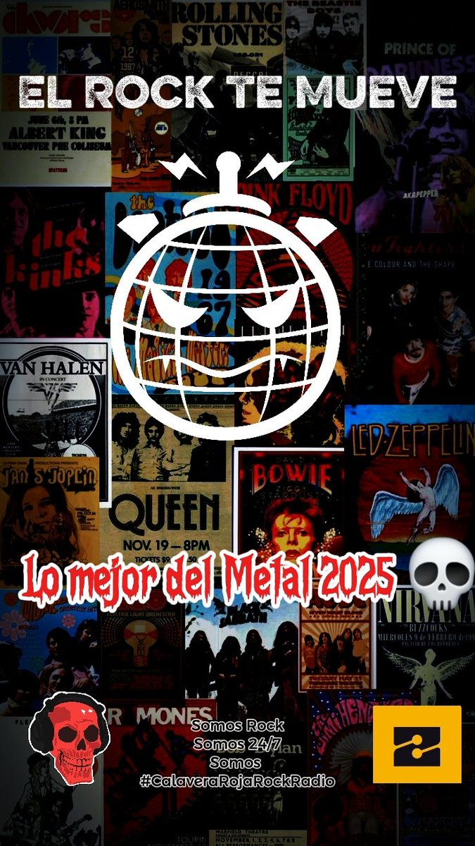 ANDRECORPIO's tweet photo. Hoy a las 8 PM 🇨🇴 llega #ElRockTeMueve con lo mejor del Metal 💀 en el 2025 los esperamos en #CalaveraRojaRockRadio https://t.co/wpwiFe4pBD
@CalaveraRoja_ 
#metal https://t.co/OniQAMi7Tr