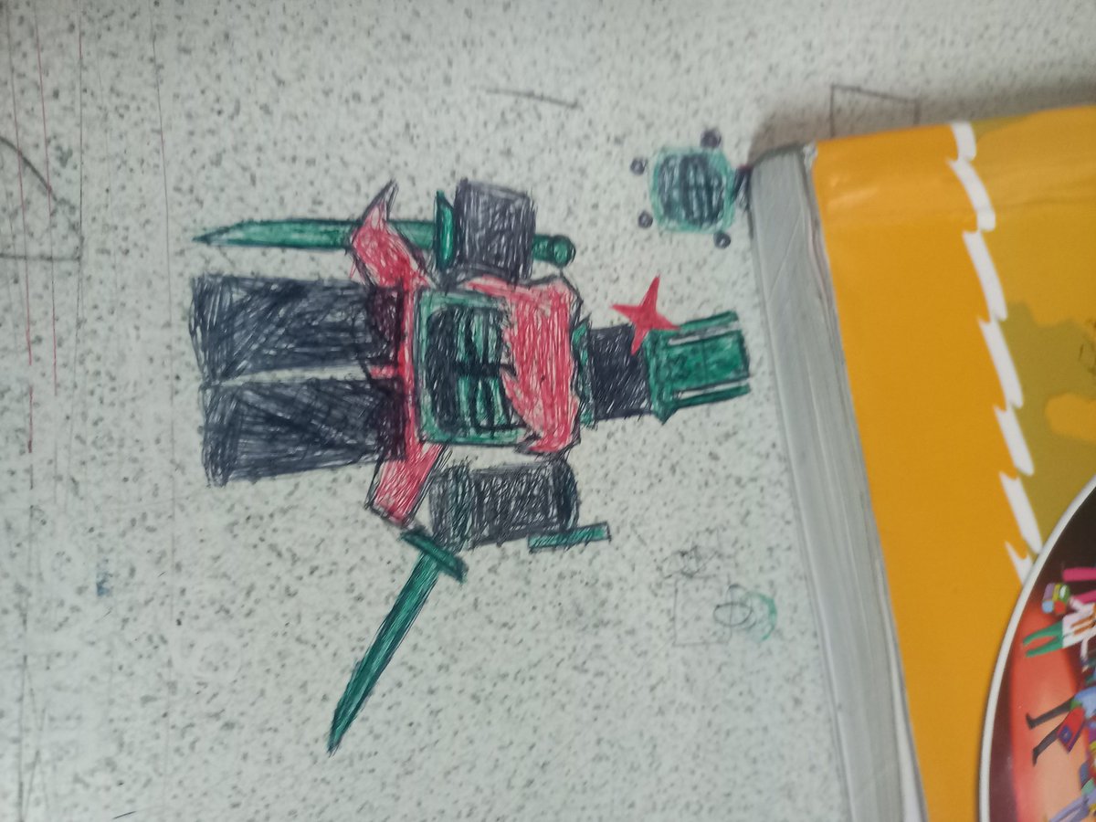 Forgot to post this, also sorry cuz it's sideways, so basically I was bored so I drew 1x on the school table. And I felt REALLY proud of it so I wanna post it here 
Highly inspired by <a href="/BakingMeshes/">Awaken</a> HIS MODELS ARE PEAK!!! keep cooking