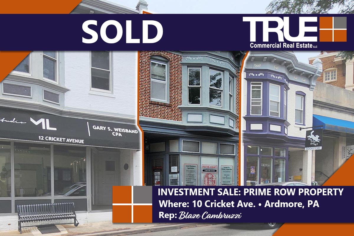 TRUE_ComRE's tweet photo. TRUE Commercial Real Estate is proud to announce the successful sale of a prime row property at 10 Cricket Ave., Ardmore, PA, located just off the PA Main Line (US Route 30). Congratulations to Blaze Cambruzzi for representing the seller in this transaction. #sold #ArdmorePA #CRE https://t.co/zGg9PQ3Vo9