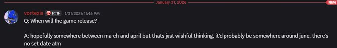 Since the people are saying "never releasing" or "Cancelled before release" then i remind you about this image, also it has been in dev for 1 year if im correct.
So please put your Pitchforks and torches down

-noyno