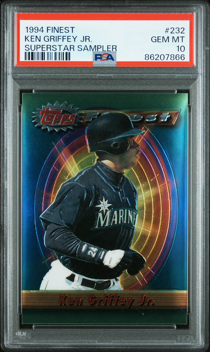 thekid24cards's tweet image. 1994 Finest Superstar Sampler variation PSA 10

Pop 11

I’ve always loved this card and design