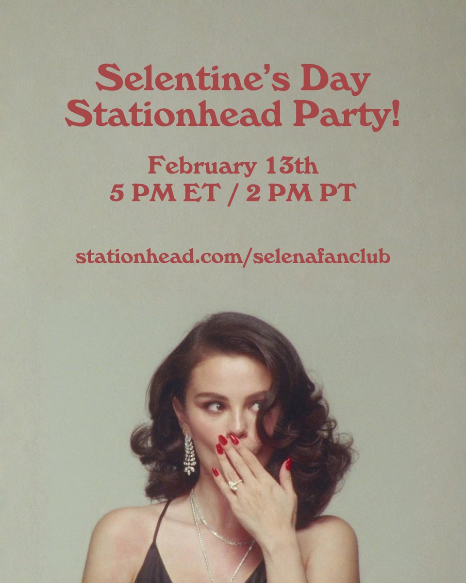 Consider this our official love letter to you 💋 Join us on <a href="/STATIONHEAD/">STATIONHEAD</a> to celebrate Selentine's Day tomorrow at 5pm ET/2pm PT 

stationhead.com/selenafanclub