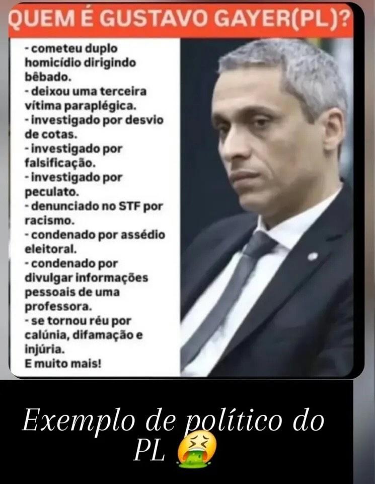 Um ELEMENTO DAQUELA ESPÉCIE NÃO ERA PRA REPRESENTAR NINGUÉM NA POLÍTICA.!!