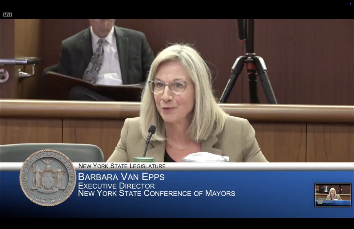 NYMayors's tweet photo. Last night, we testified at the Joint Legislative Budget Hearing on Local Governments to emphasize the importance of strengthening state investment in our cities and villages through programs like AIM, CHIPS and SWAP.  Stable, predictable funding through these programs ensures mayors have the resources they need to deliver essential services, invest in critical infrastructure and protect quality of life for their residents.