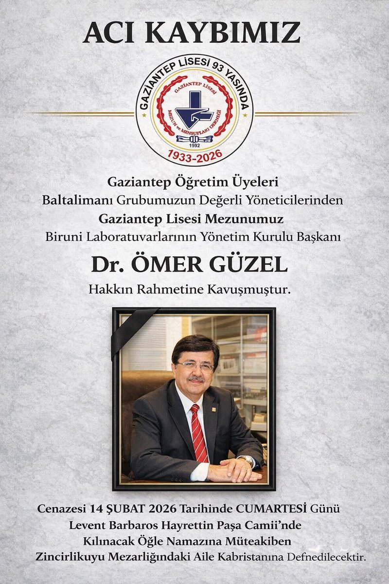 Gaziantep Lisesi Mezun ve Mensupları Derneği (@lisesidernegi) on Twitter photo 