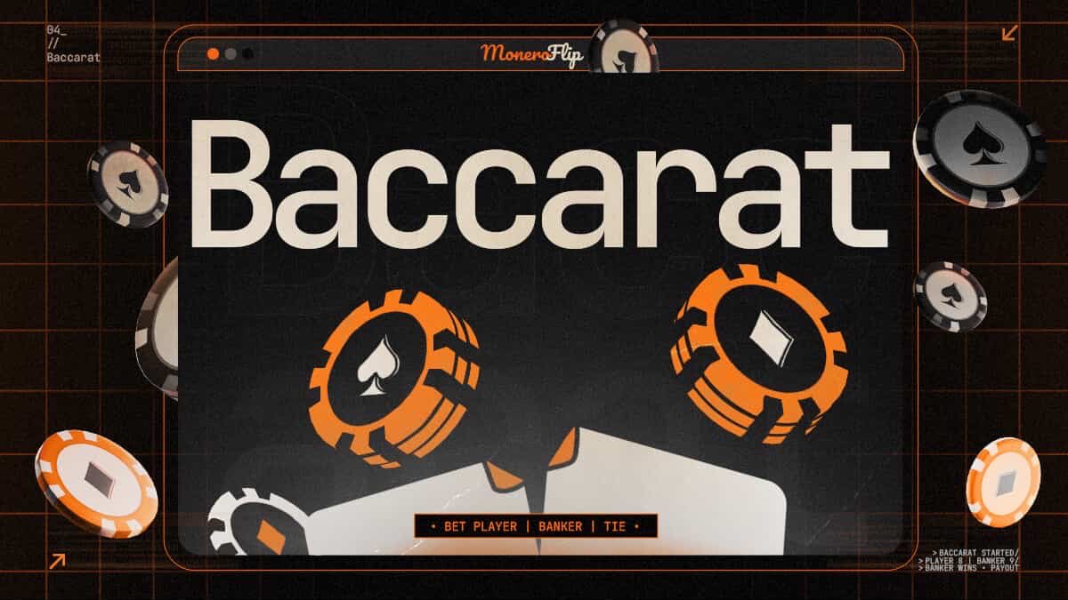 Baccarat has come to MoneroFlip. 
Enjoy the fastest, cleanest card game in the casino. Pick your side, watch the cards flip, and collect. Pure gameplay, pure XMR.