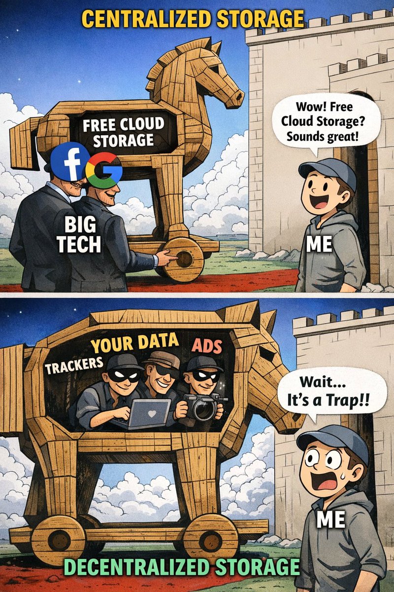 giusto85's tweet photo. Owning your data shouldn’t be a luxury—it’s basic digital self-respect. Centralized clouds profit from what we create; decentralized storage gives control back to users. Privacy isn’t hiding—it’s choosing. Building where speed meets trust with @DataHaven_xyz. https://t.co/NXTiTyM99M