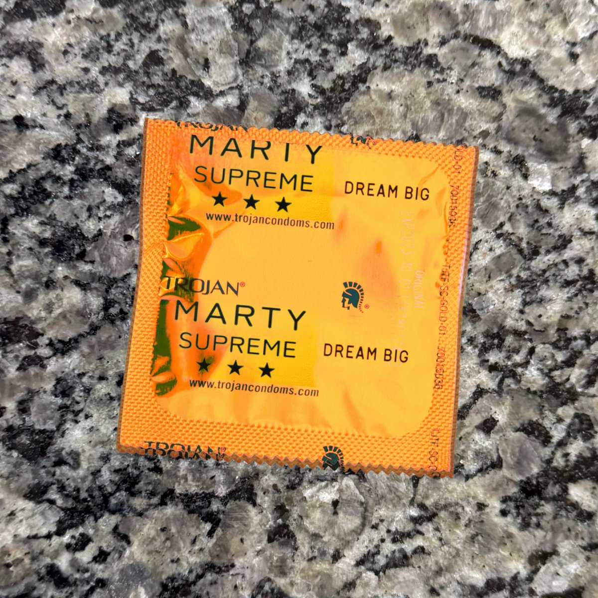 Can’t believe I finally got one of the ULTRA RARE limited edition Marty Supreme condoms. Don’t worry it’s going to stay mint in package.