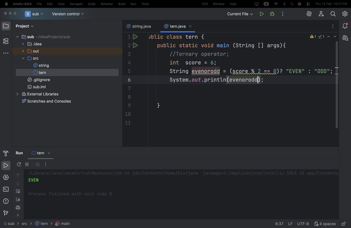 VikasJ627444's tweet image. DAY 10: #selflearn,
From last three days I learn't about Ternary operators,switches,logical operators,LOOPs
*Created Temp converter(c &amp;lt;-&amp;gt;f)program
*rewrote the weight converter program
*now working on Calculater program

can you give me an advice to learn java fast😃