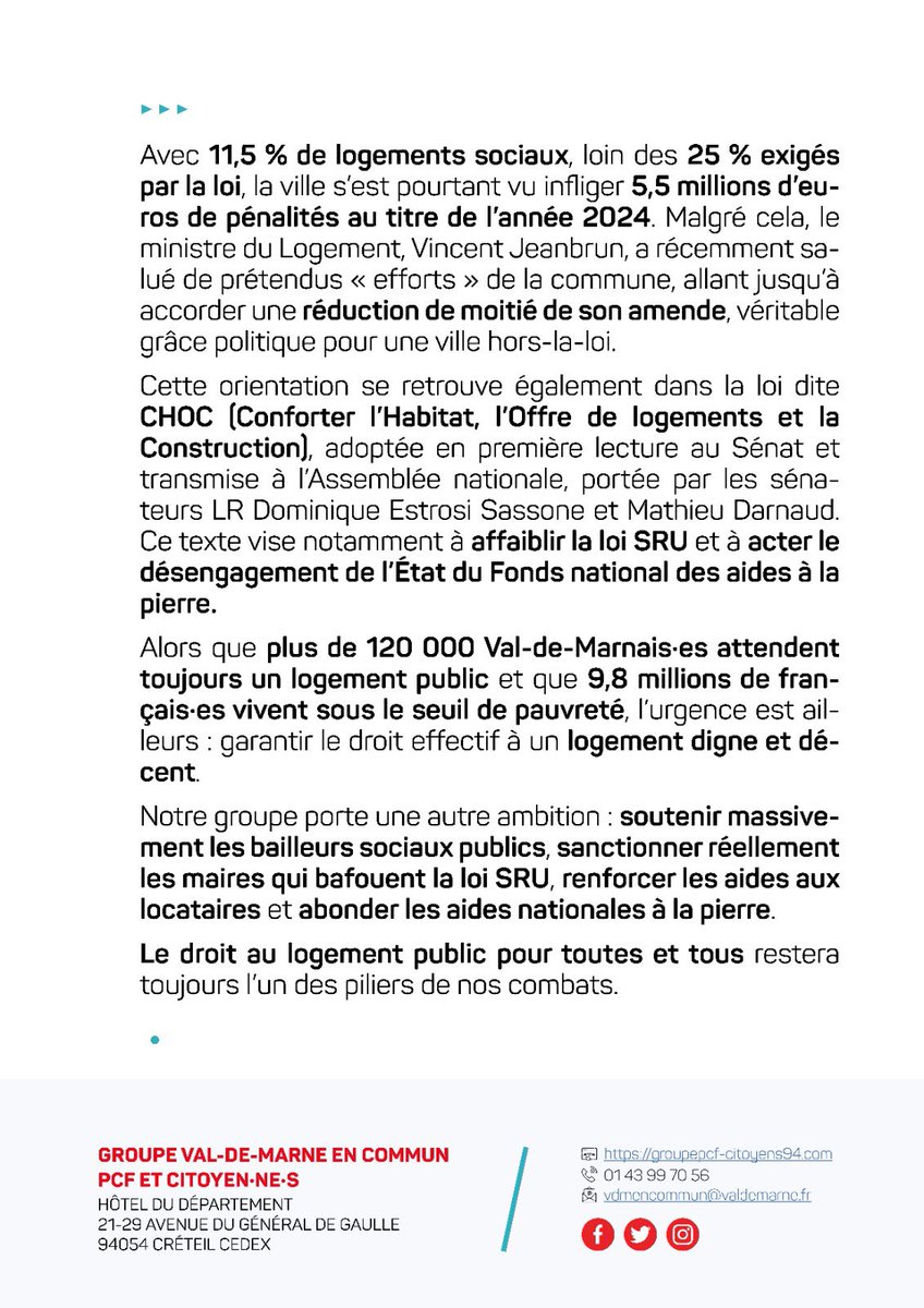 🔴 31ème rapport sur le mal-logement : les années passent, la crise s’aggrave ! 

📲💻↪️ Retrouvez tous nos communiqués sur notre site : groupepcf-citoyens94.com/communiques/

#logement #valdemarne