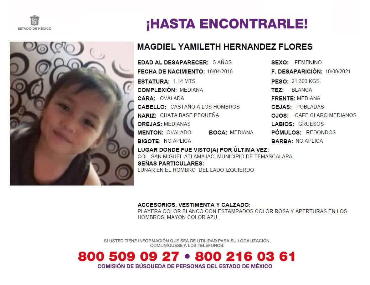 Mire aproveche y comparta,.porque nosotros seguimos buscando a la niña. Sirva para algo. Inútil