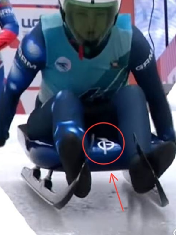 John__Kep's tweet photo. @sportbible IOC's logic:

- Advertise a sanctioned drone company and compete at its sponsored events — you’re “neutral.”

- Refuse to betray fallen compatriots, including athletes killed by those drones — you’re disqualified.

Promoting  terrorists - OK, commemoration of fallen friends - ban https://t.co/sntyU7F6KL