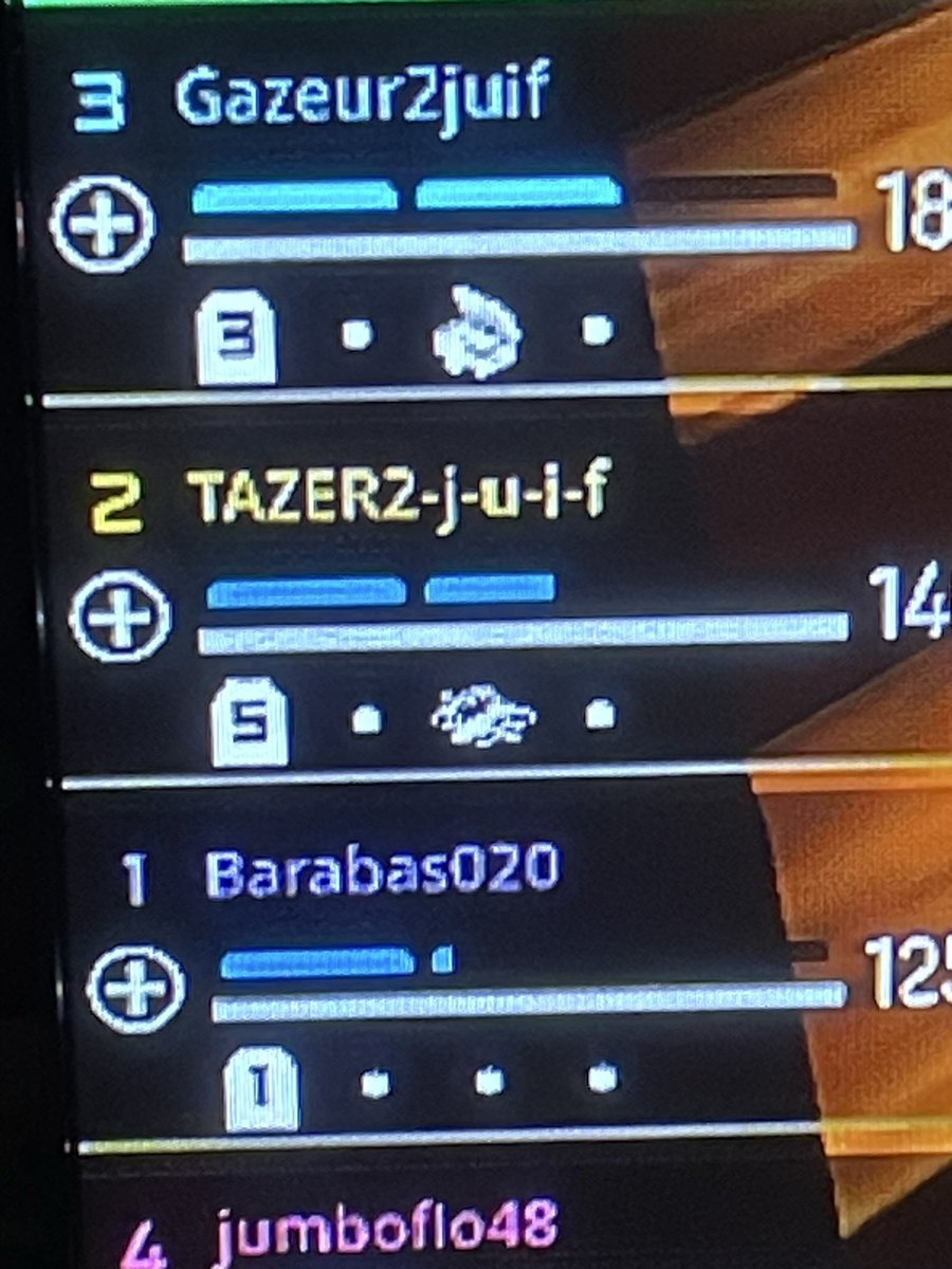 jumboflo's tweet photo. Voilà les noms que se donnent les joueurs sur @CallofDutyFR . J’espère que les éditeurs du jeu vont faire quelque chose!!! #antisemitisme #Honte #CallofDuty https://t.co/5uKKHrhr4U