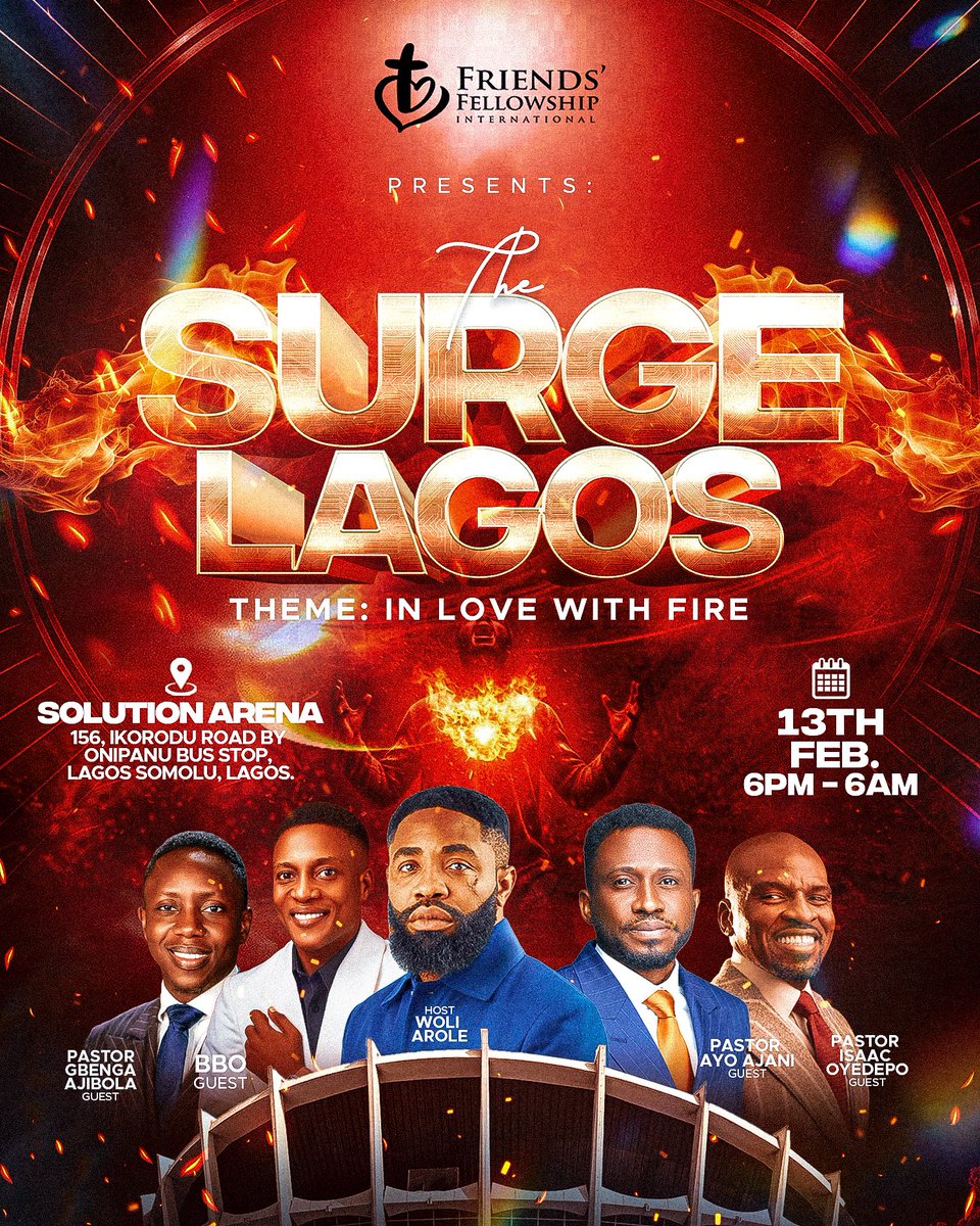 Happening live in Lagos tomorrow!!!!!.
SURGE 2026!!!!!!