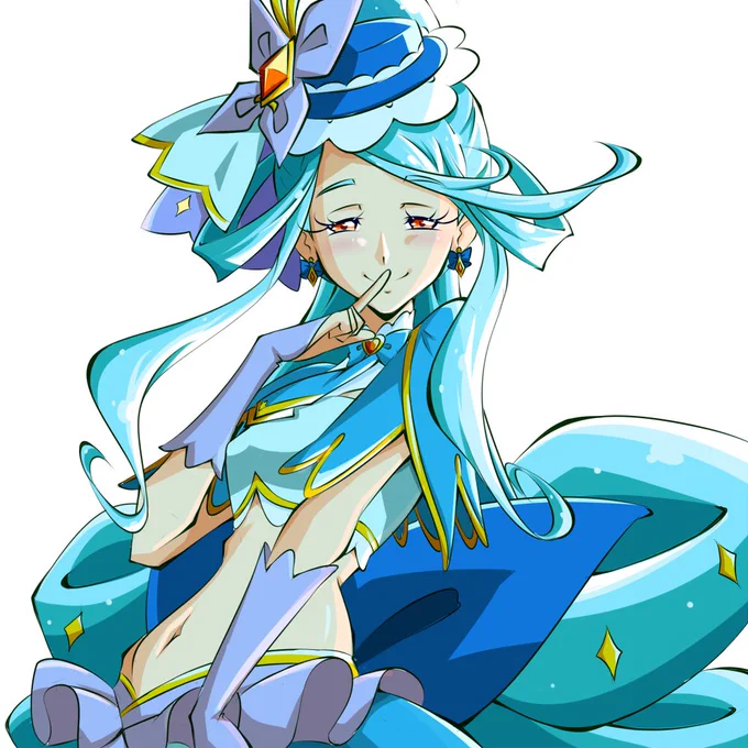 キュアエクレール練習 先日あげた絵を、描き直してみました #precure #名探偵プリキュア