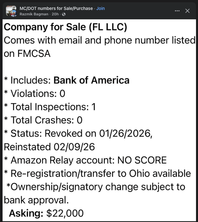 I have questions on this sales ad...why was the authority revoked? And why is it $22,000 on the price? I don't get it, am I missing something?