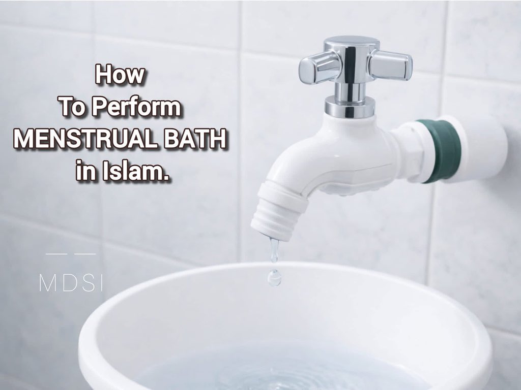 How to Perform the MENSTRUAL BATH (Ghusl Hayd) in Islam 🛀🏻💧
Copied (cc: My Dear Sisters in Islam) 

A Thread 

Ghusl hayd is one of the major purifications in Islam. It is a ritual bath taken by a woman at the end of her menstrual cycle in order to regain a state of purity.