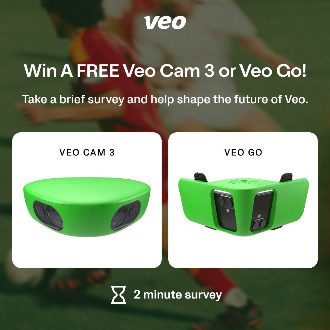 EssexCountyFA's tweet image. Have your say on the future of the @veotechnologies platform ⚽📊 Complete a quick survey and you could win a #Veo Cam 3 with Live, Spotlight and Analytics free for a year! 👉 essexfa.com/news/2026/feb/… #PlayerDevelopment #FootballAnalysis