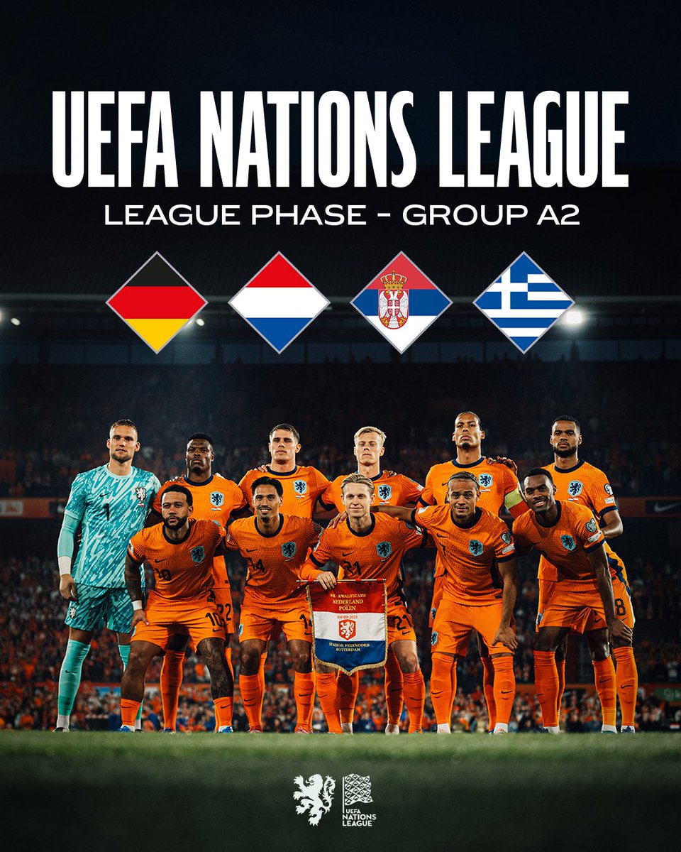 𝗚𝗥𝗢𝗨𝗣 𝗔𝟮 - #NationsLeague 🔥

September, October and November 2026 📆

#NothingLikeOranje