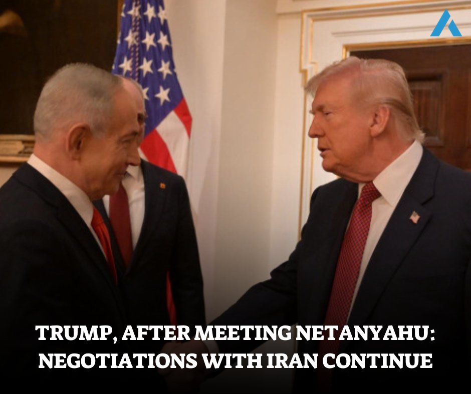 Trump: Iran talks are still on.

After a lengthy meeting with Netanyahu, the president made clear he is keeping the diplomatic track alive — while stressing the clock is ticking.

Diplomacy — under pressure.

Read more here: ow.ly/g66S50YeuQp