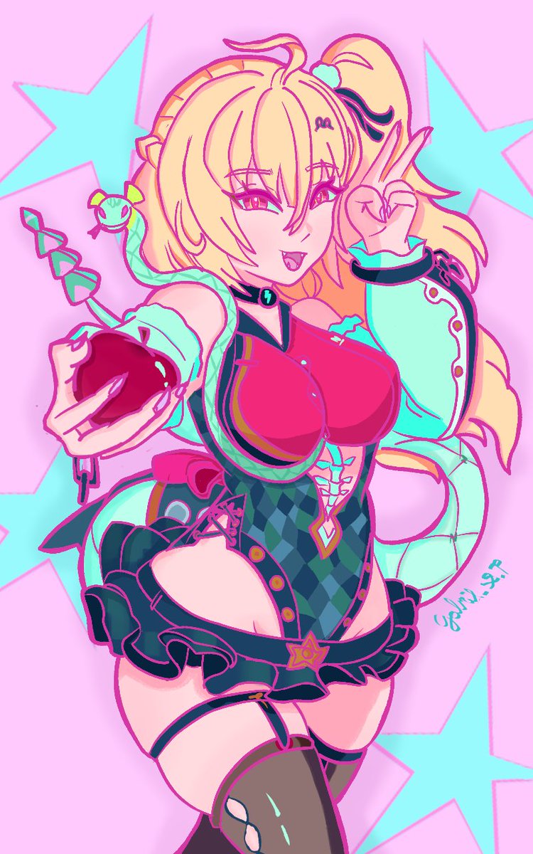 NerdTechArtes's tweet photo. "The Gyaru snake bringing sin to the police."
The look reminded me of Marin.
#fanart #Cissa #ZenlessZoneZero #MyDressUpDarling #art https://t.co/ENimLSKi9g