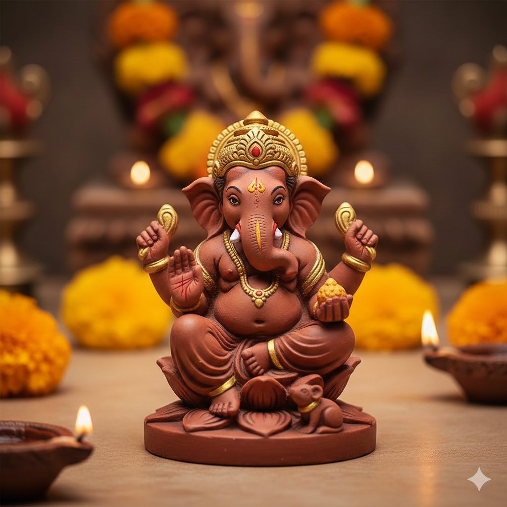 ****************************
ॐ गं गणपतये नमो नम:
श्री सिद्धिविनायक नमो नम:
अष्टविनायक नमो नम:
गणपती बाप्पा मोरया || 🪷
****************************
भगवान गणेश अपने एक ऊपरी हाथ में क्या पकड़े हुए हैं?
a) परशु ( कुल्हाड़ी )
b) शंख
d) तलवार 
**************
Answer👇
***************