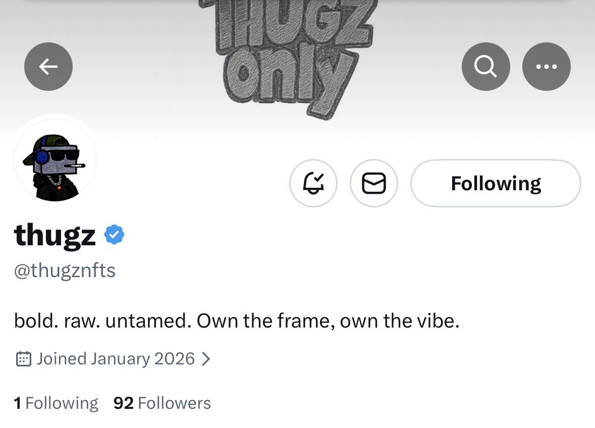 𝐄𝐚𝐫𝐥𝐲 𝐀𝐥𝐩𝐡𝐚 

<a href="/thugznfts/">thugz</a> - ( found @ 20 followers ) a thug like IP on ethereum 

- eth
- follow + drop evm wallets 

NFTs…