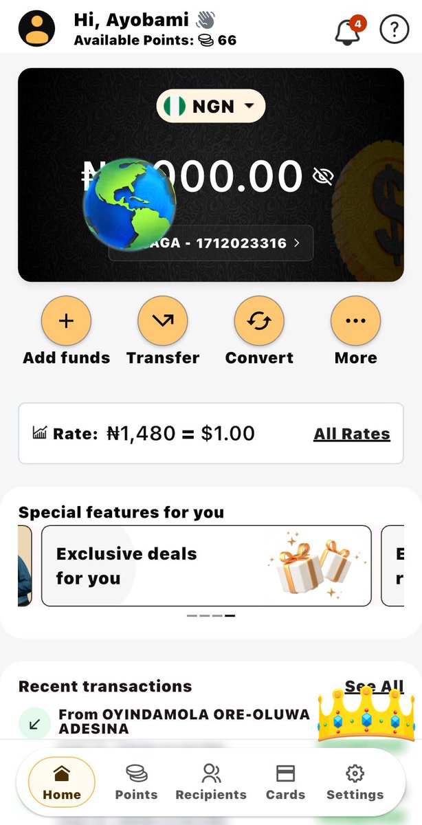 techwithayo_'s tweet photo. Dollar or naira , conversions too
@clevabanking got you
#CleVal https://t.co/ghTLYMPgji