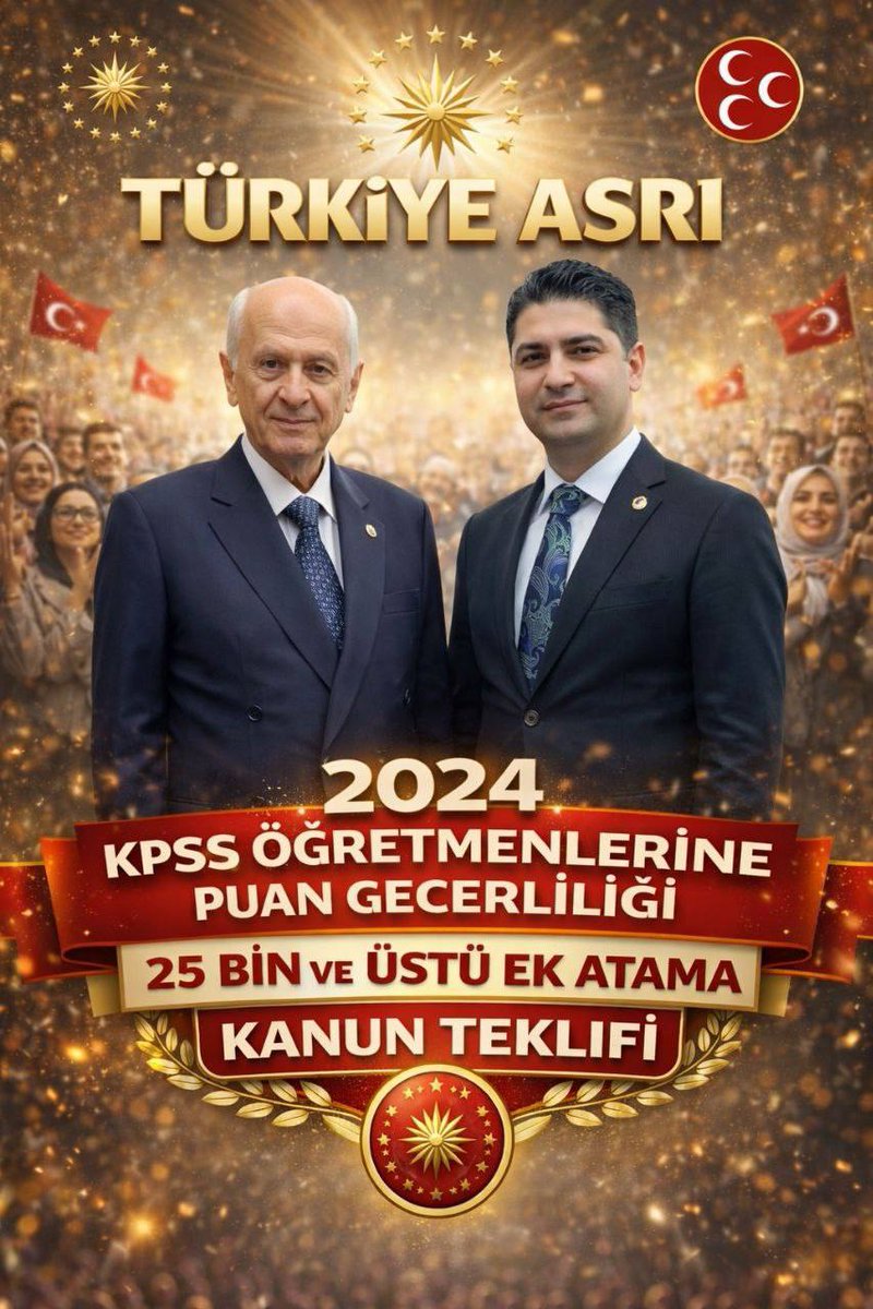 Sayın vekilim <a href="/ismailozdemirrr/">İsmail ÖZDEMİR 🇹🇷</a> 2024 KPSS’de yüksek puan almasına rağmen düşük kontenjanlar ve yeni uygulamalar nedeniyle atanamayan binlerce öğretmen bulunmaktadır.
Milliyetçi Hareket Partisi’nin kıymetli milletvekillerinden beklentimiz; bu mağduriyetin giderilmesi adına Meclis’e