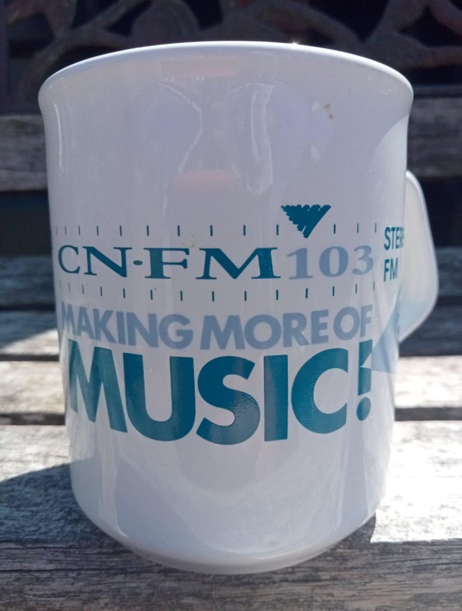 RadioMugs's tweet photo. Happy 37th birthday #CNFM #showusyourmugs - hear the launch @airchecks (mug credit: Paul Butler) https://t.co/nXR02BjUUt