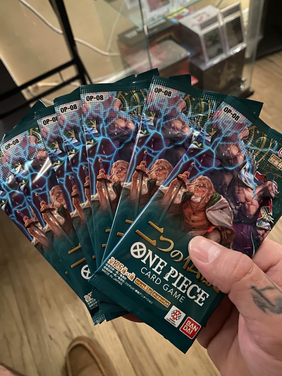 Buddha_Badazz's tweet photo. Chillin at home so why not open 8 Japanese packs today? #OnePieceTCG #ONEPIECE #TwoLegends https://t.co/03P3w5kCfa