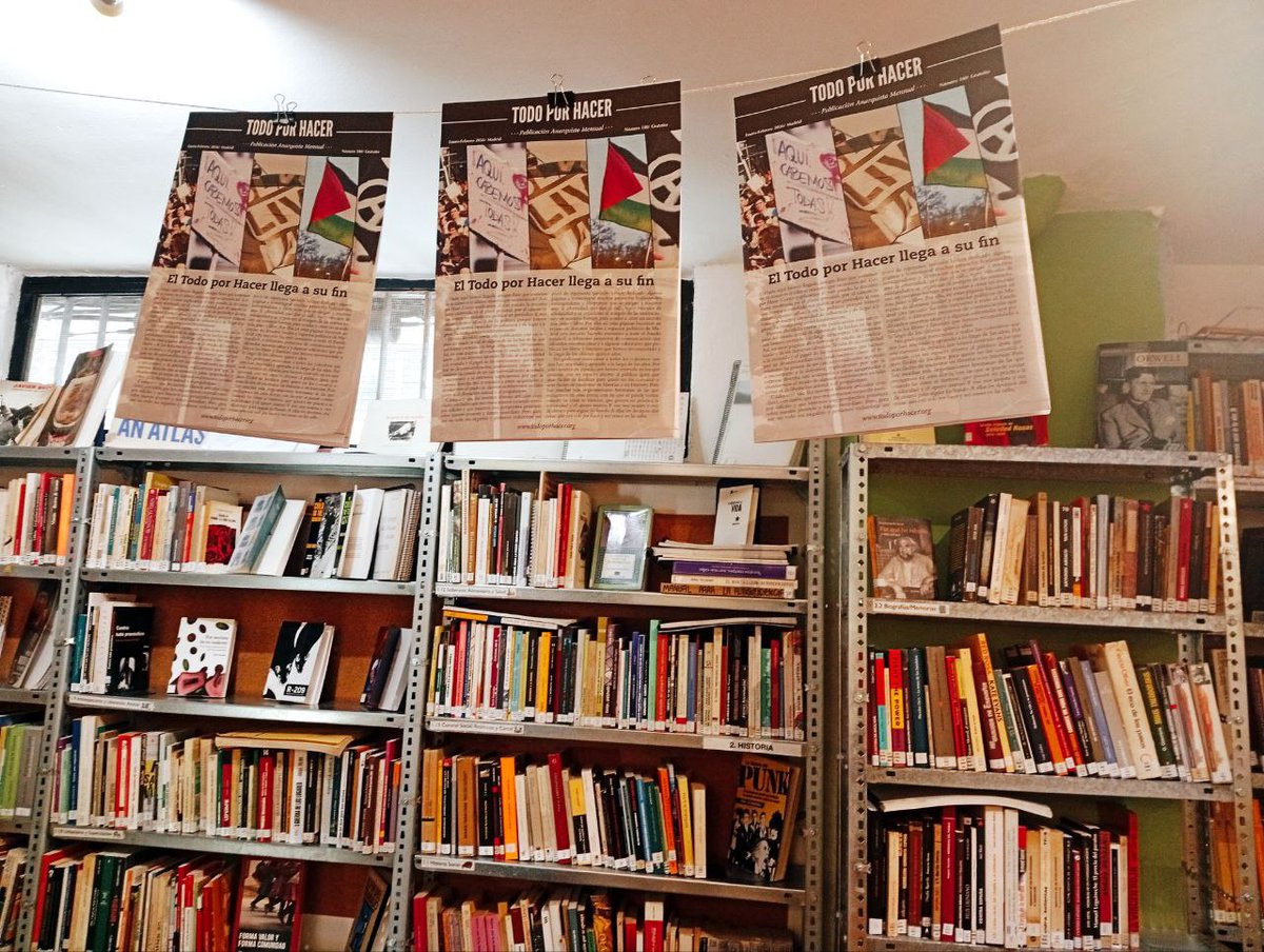 El <a href="/TodoPorHacer1/">Todo por Hacer</a> , publicación anarquista mensual, llega a su fin. 15 años de trayectoria, actualidad, teoría, historia y difusión del pensamiento libertario.

Consigue su último número en <a href="/bs_quero/">Hermanos Quero - Biblioteca Social</a> y recojamos el testigo. 

🏴"Aún está todo por hacer"
