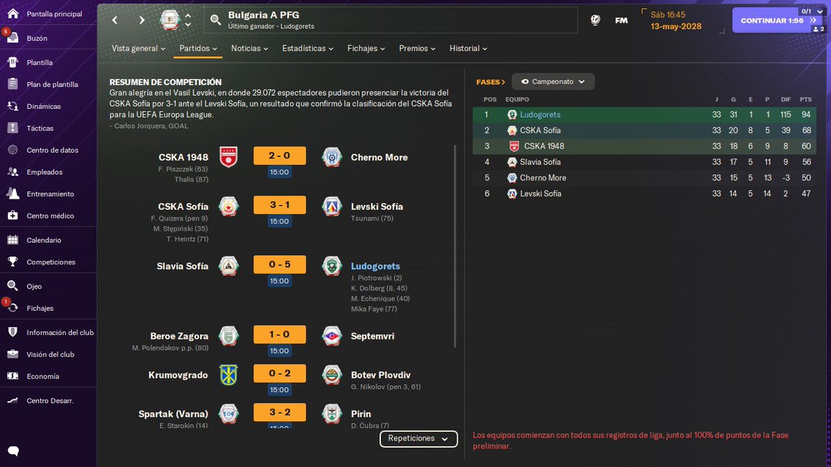 #Hoy #jueves #footballmanager <a href="/Ludogorets1945/">PFC Ludogorets 1945</a> vamos a por dar el golpe en <a href="/ChampionsLeague/">UEFA Champions League</a> vamos armar un equipazo! Venite a las 17hs 🇦🇷 15hs 🇵🇪🇪🇨 14hs 🇲🇽🇨🇷 21hs 🇪🇸 
En <a href="/YouTube/">YouTube</a> 
youtube.com/@emmanfranco85…