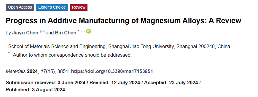 Materials_mdpi's tweet image. Our recent paper systematically reviewed the core processes and key influencing factors of magnesium alloy additive manufacturing.

👉Access the full paper for FREE: brnw.ch/21wZTA7

#MaterialsScience #AdditiveManufacturing #Magnesium 

@ChemMatSci_MDPI