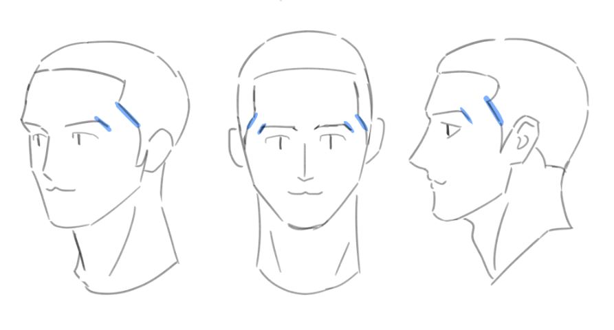 친구가 모르고 있길래,, 미간부분 헤어라인 잡을 때 눈썹이랑 평행하다고 생각하면 쉽습니다