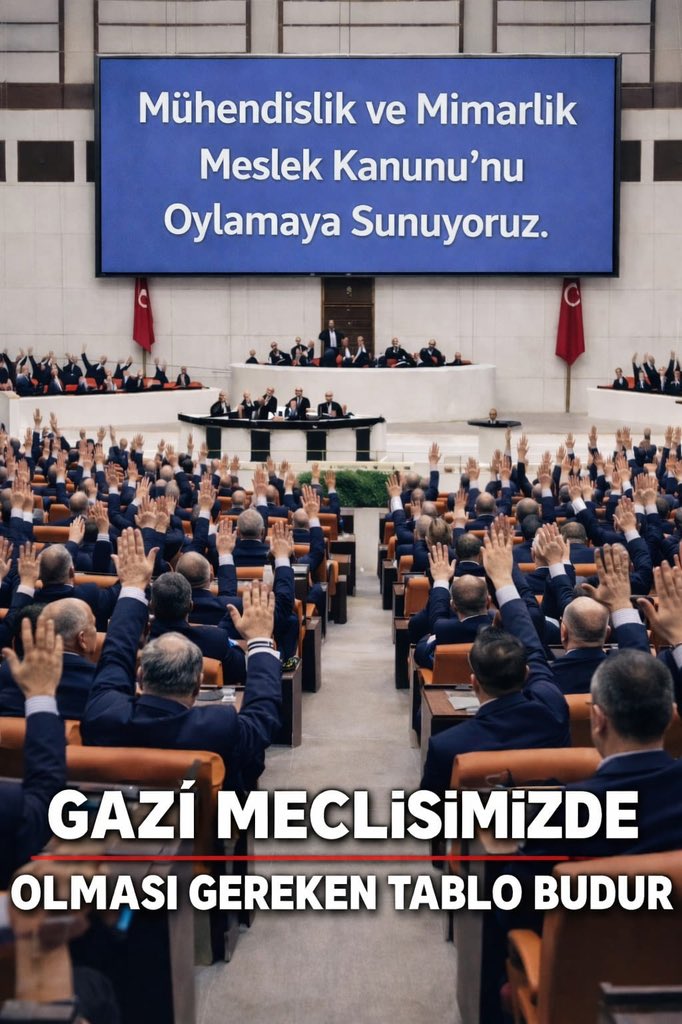 Verdiğimiz emeğin, ürettiğimiz katmadeğerin karşılığını bordroda göremiyoruz. Mühendislik mesleğinin itibarını geri istiyoruz.
<a href="/RTErdogan/">Recep Tayyip Erdoğan</a> <a href="/MDervisogluTR/">Müsavat Dervişoğlu</a> <a href="/eczozgurozel/">Özgür Özel</a> <a href="/erbakanfatih/">Dr. Fatih Erbakan</a> <a href="/umitozdag/">Ümit Özdağ</a> <a href="/dbdevletbahceli/">Devlet Bahçeli</a>
#MühendislikMeslekKanunu