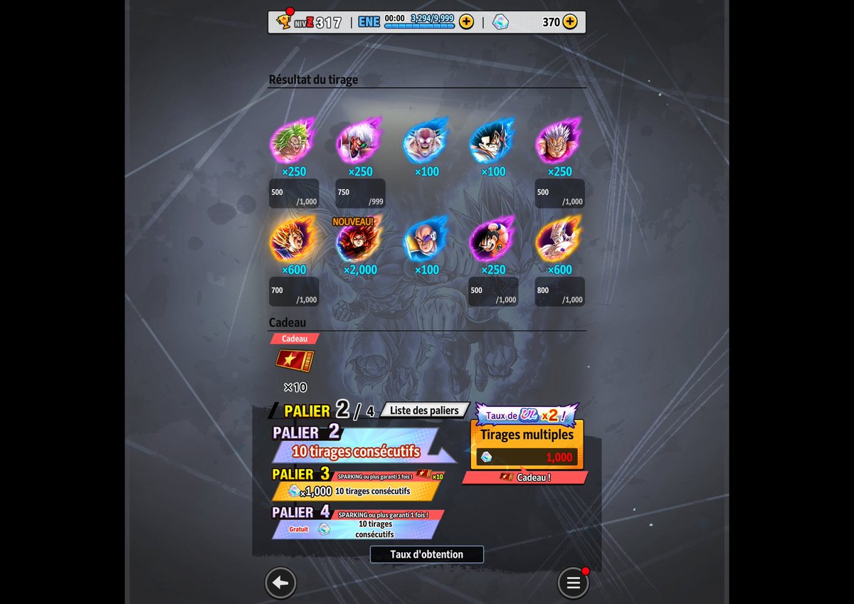 Ouais bah merci la maj de DB Legends hein, c'est quand je joue plus que le jeu me gâte mdrrrr #DBLegends 
J'ai 3 Goku/Vegeta Blue en plus ahahah