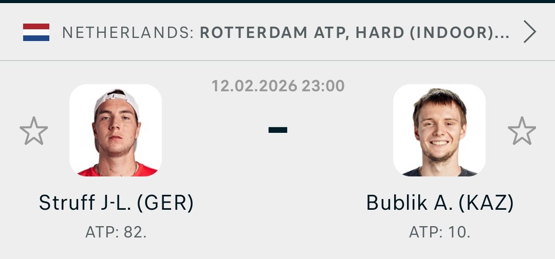 mister_shans's tweet image. 🎾 Rotterdam R2 | Bublik 🇰🇿 vs Struff 🇩🇪

📊 Prediction:
• Bublik ML
• Score 2-1
• Over 22.5

🔥 Bublik #10 (climbed from #80 in 1 year!)
⚠️ Struff leads H2H 4-1 — but all before Bublik's transformation

#ABNAMROOpen #Bublik #Struff #Tennis #BettingTips #ATP500