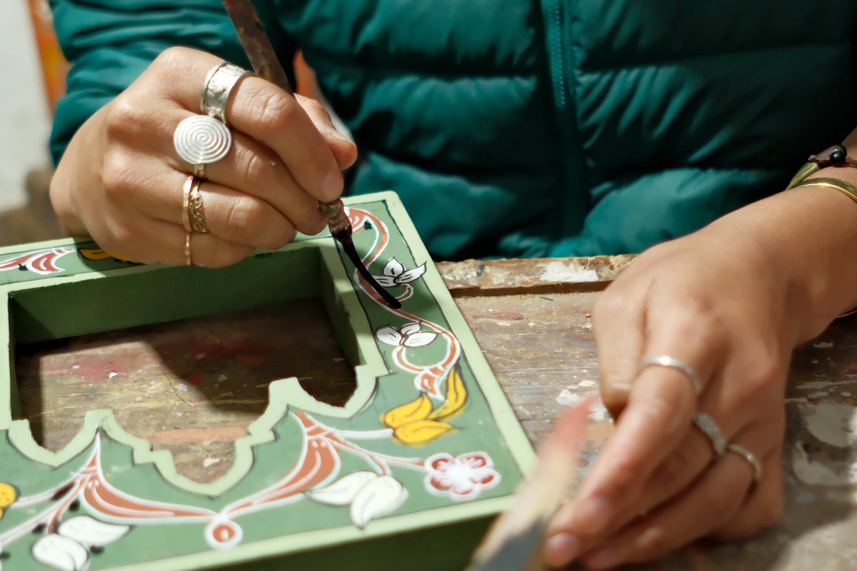 水彩画　モロッコの子供達