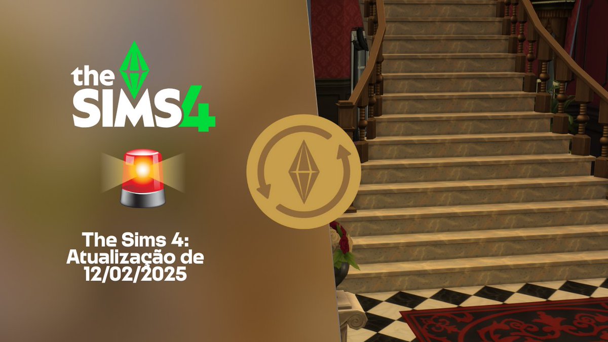 cidadedossims's tweet image. The Sims 4: Atualização de 12/02/2025🚨

Atualização no lançamento do The Sims 4 Trono e Glória corrige problemas na árvore genealógica e as escadas 🪜🌳👑

&amp;gt; &amp;gt; cidadedossims.com.br/2026/02/the-si…

#patch #atualização #thesims4 #sims4