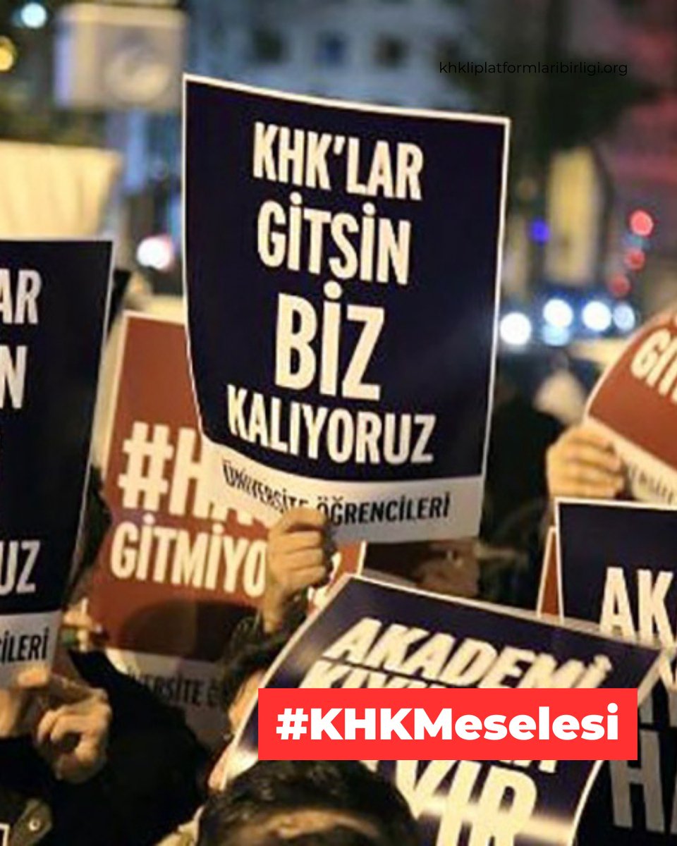 #KHKMeselesi çözülmeden bu ülkeye barış ve demokrasi gelmiş olamaz.